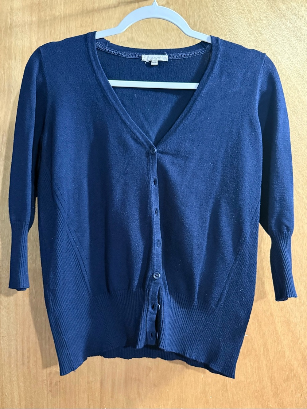 Maurices Navy V-Neck Button Front Cardigan